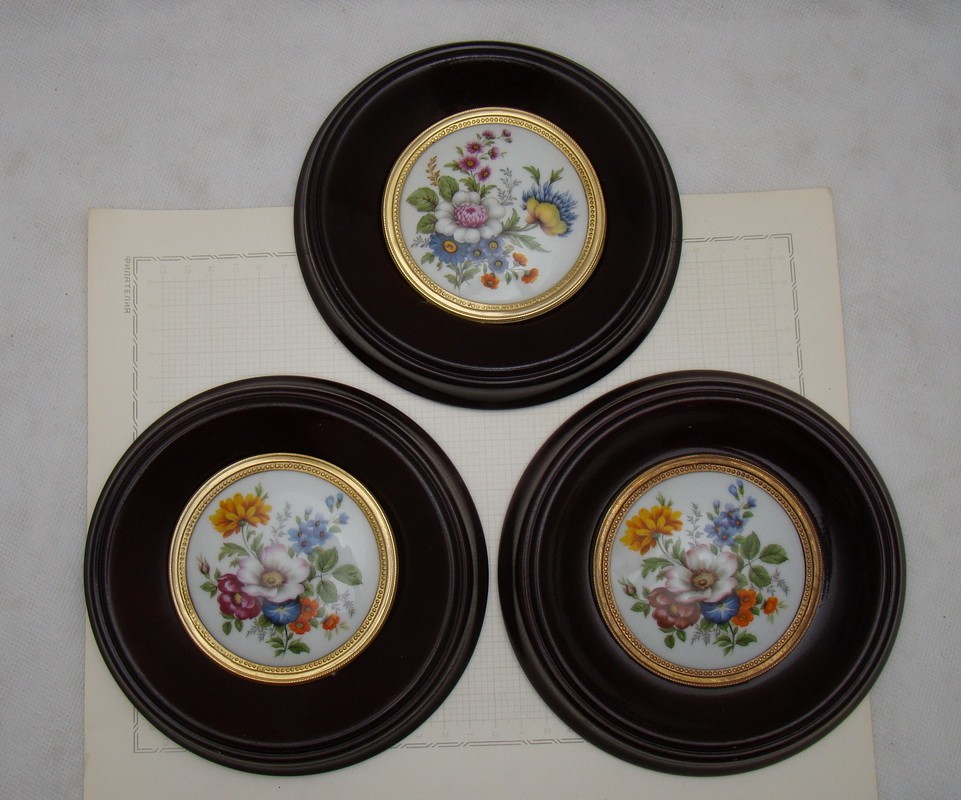 Настенные винтажные украшения Цветы 3 шт. (M479)