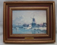 Картина репродукция винтажная Зимний пейзаж (A567)