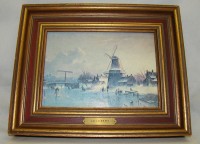Картина репродукция винтажная Зимний пейзаж (A567)