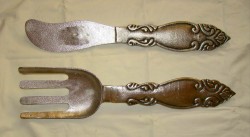 Вилка и нож огромные декоративные (R641)