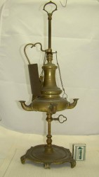Лампа масляная старинная большая с принадлежностями (P278)