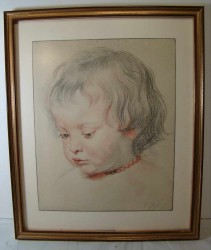 Копия рисунка Рубенса Портрет ребёнка (T685)