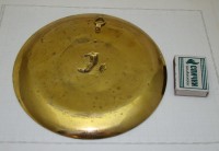 Тарелка бронзовая декоративная с литьем (X116)