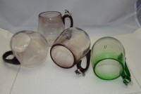 Чашки кружки стеклянные ручной работы 4 шт. (Y444)
