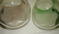 Чашки кружки стеклянные ручной работы 4 шт. (Y444)