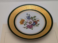 Limoges винтажная тарелка Цветы (B158)