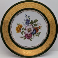 Limoges винтажная тарелка Цветы (B158)