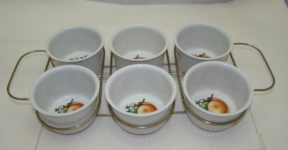 Villeroy & Boch формочки для пудинга, соуса 6 шт. с подставкой (M093)