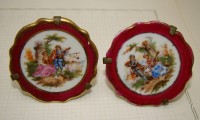 Limoges лиможская миниатюра тарелочки 3 шт. (A372)