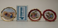 Limoges лиможская миниатюра тарелочки 3 шт. (A372)