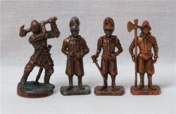 Фигурки воинов миниатюрные 4 шт. (R381)