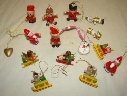 Игрушки елочные старинные с дефектами 15шт. (J442)