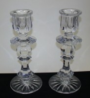 Подсвечники стеклянные винтажные пара (M190)