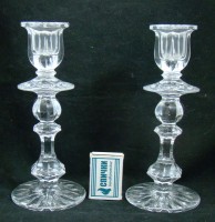 Подсвечники стеклянные винтажные пара (M190)