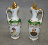 Limoges винтажная наполеоника пара кувшинчиков круэтов (A570)