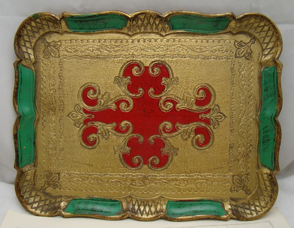 Поднос флорентийский винтажный (M484)