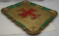 Поднос флорентийский винтажный (M484)