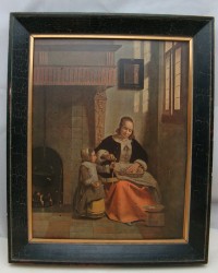 Картина репродукция винтажная художника Pieter De Hooch (X717)