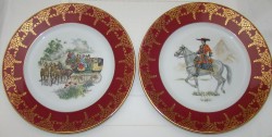 Gloria тарелки фарфоровые коллекционные 2 шт. Лошади (Y448)