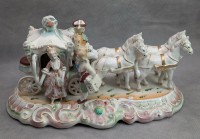 Фигурка винтажная фарфоровая композиция Карета (B062)