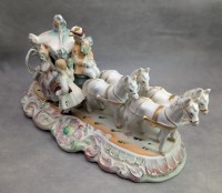 Фигурка винтажная фарфоровая композиция Карета (B062)