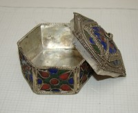 Шкатулка маленькая винтажная ручной работы (M682)