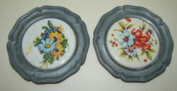 Тарелочки блюдечки декоративные Цветы 2 шт. (X486)