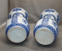 Petrus Regout Maastricht Delfts вазы старинные 2 штуки (M683)