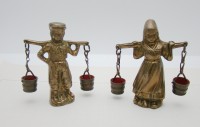 Пара бронзовых винтажных фигурок Водоносы (A672)