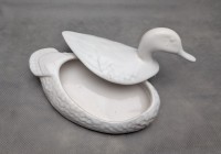 Шкатулка винтажная фаянсовая Утка (B064)