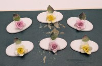 Crown Staffordshire набор винтажных подставок для карточек Розы 6 шт. (B261)