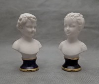 Каподимонте бюстики фигурки винтажные пара (B065)