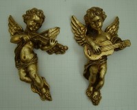 Фигурки настенные винтажные 2 шт. Ангелы  (M294)