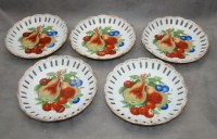 Тарелочки блюдечки ажурные старинные? 5 шт. (M685)