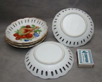 Тарелочки блюдечки ажурные старинные? 5 шт. (M685)