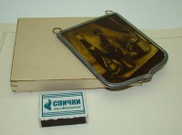 Витраж подвесной винтажный наполеоника (A576)