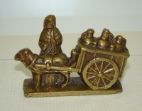 Фигурка бронзовая винтажная пресс-папье Молочница (A674)