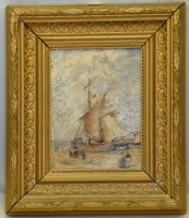 Картина старинная Причал (M101)