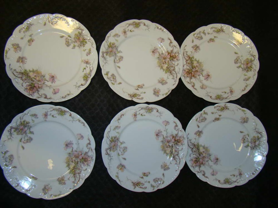 Тарелки фарфоровые HAVILAND 6шт. (T337)