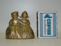 Колокольчик-фигурка бронзовый старинный (A675)