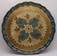 Поднос большой флорентийский винтажный (B168)