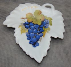 Limoges блюдо лоточек винтажный Виноградный лист (M688)
