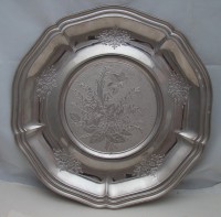 Tre-Effe декоративная винтажная тарелка Цветы (X548)