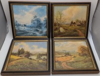 Репродукции на холсте Времена года 4 шт. (A875)