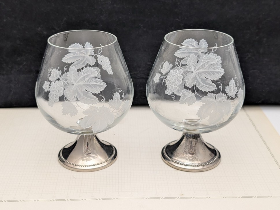 Бокалы винтажные Виноград 2 шт. (B070)