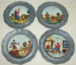 Декоративные блюдца Времена года 4 шт. (W065)