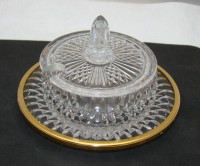 Икорница хрустальная винтажная (M690)