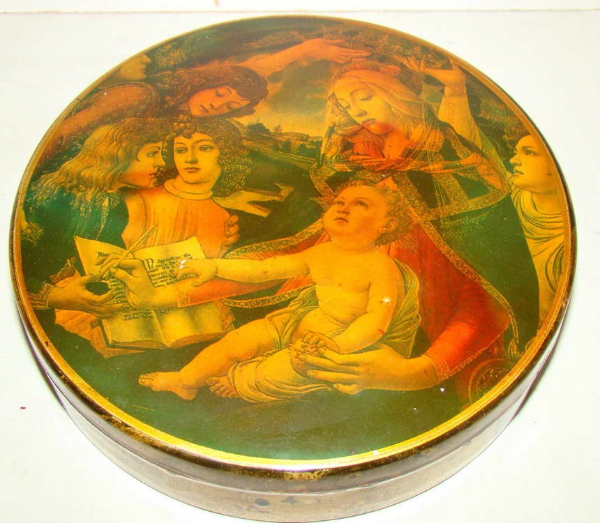 Шкатулка круглая с репродукцией (T507)