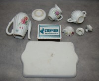 Фарфоровая миниатюра Сервиз кофейный кукольный Эгоист (A184)