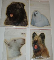 Картинки винтажные самоклеющиеся Породы собак 30 шт. (Y370)